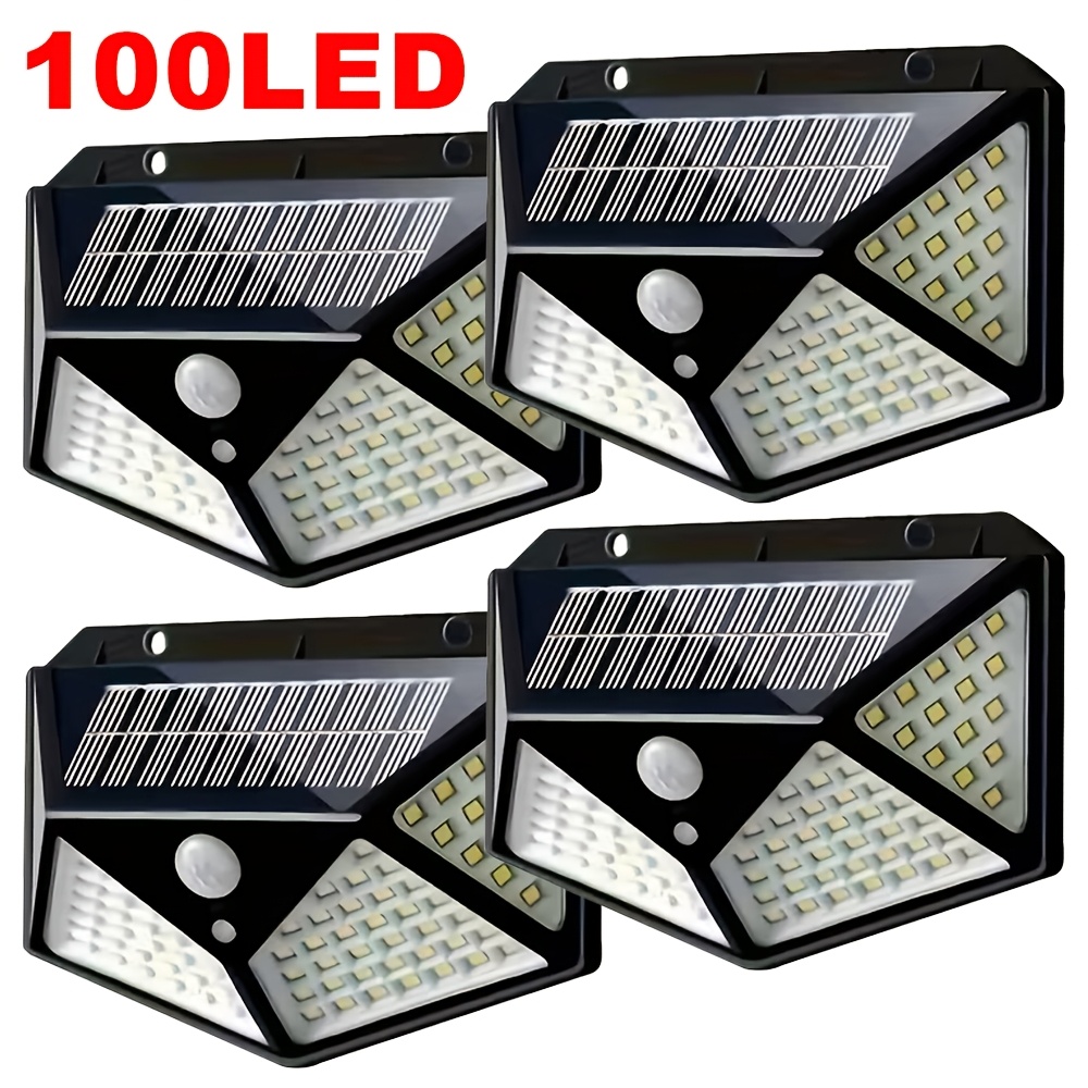 Outdoor Lighting Pathway - 100LED屋外ソーラーガーデンライト、屋外モーションセンサーライト、防水ソーラーウォールランプ（庭、フェンス、庭園、通路、階段用）