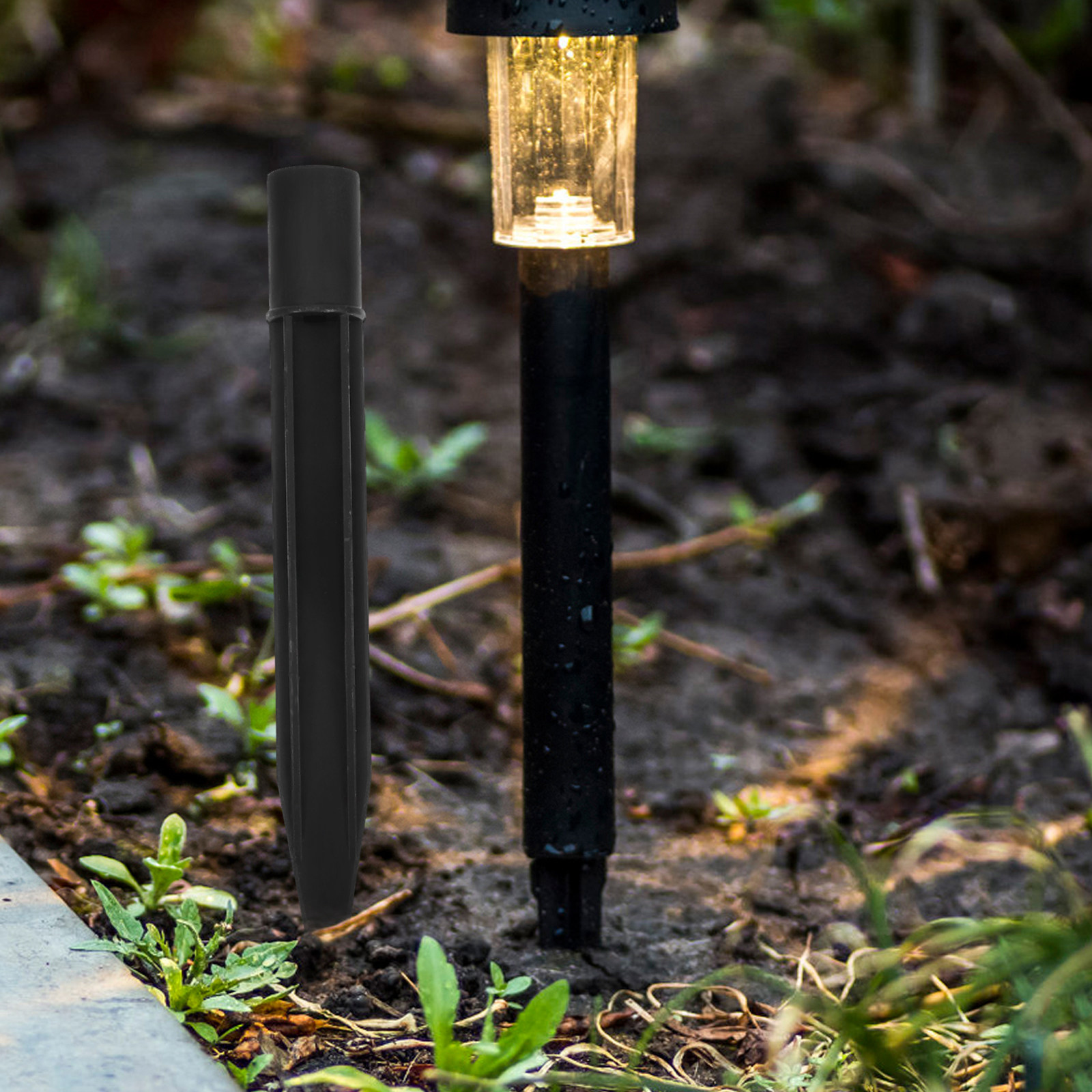 Outdoor Lighting And Landscape - 看板、照明、庭の装飾用の地面固定用スパイク – 屋外の景観に最適な、簡単に差し込むことができる金属製の支柱