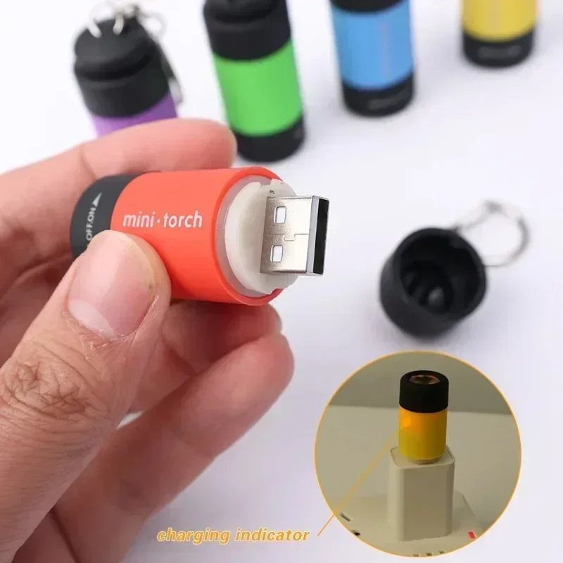 USB充電式LED多機能強力ライトポケットキーホルダー懐中電 - Outdoor Lighting Black のレビューと価格