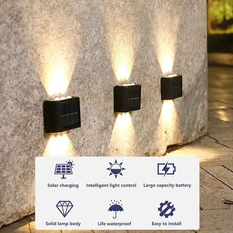 COB ソーラーウォールランプ屋外防水ソーラーライト上下凸レ - Outdoor Lighting Waterproof のレビューと価格