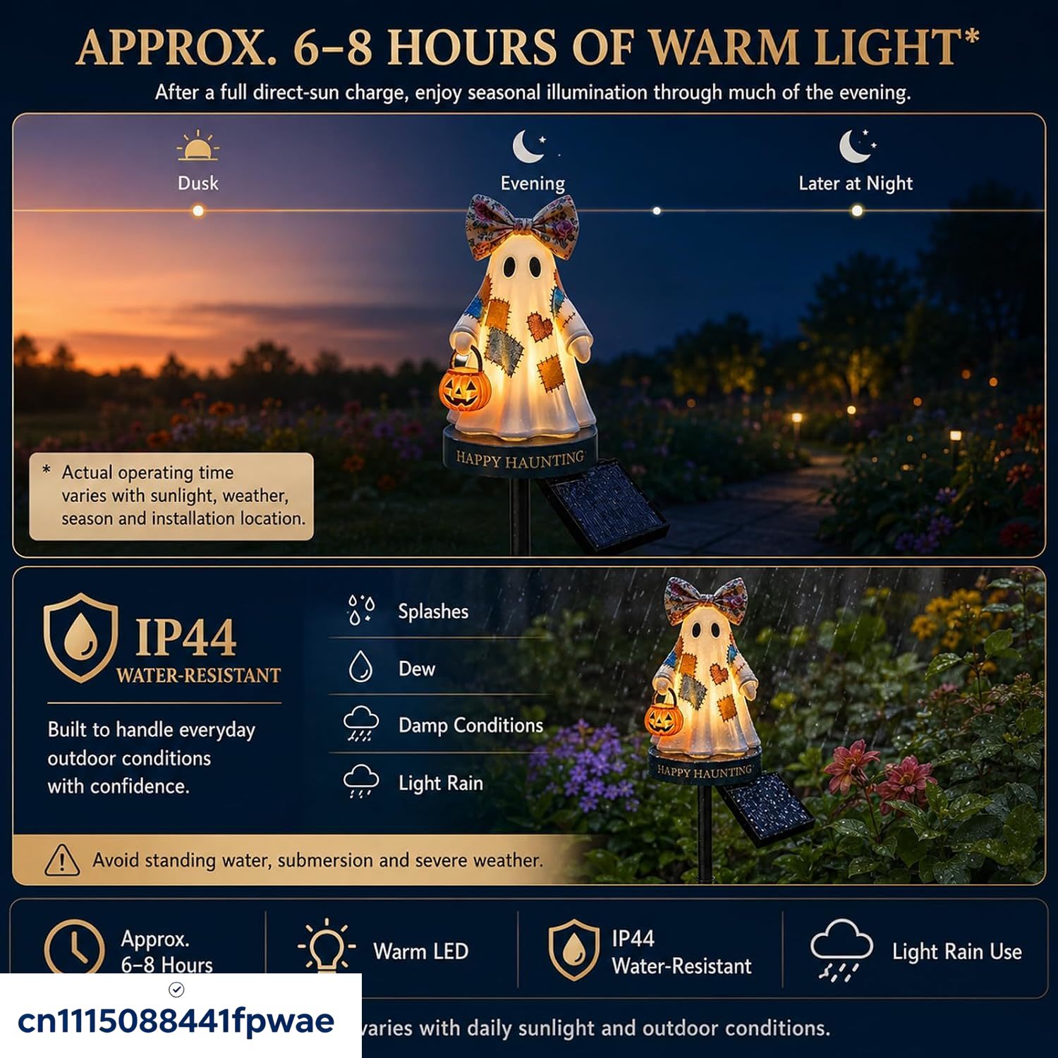 屋外用ソーラーハロウィーン装飾、暖色系のLEDライト付きパッ - Outdoor Lighting Pathway のレビューと価格