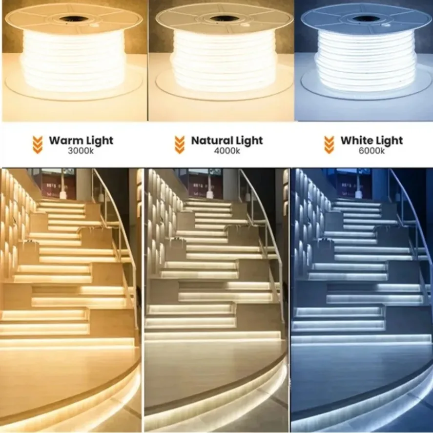 レンズ付きCOB LEDテープライト 10mm AC220V - Outdoor Lighting Ip65 のレビューと価格