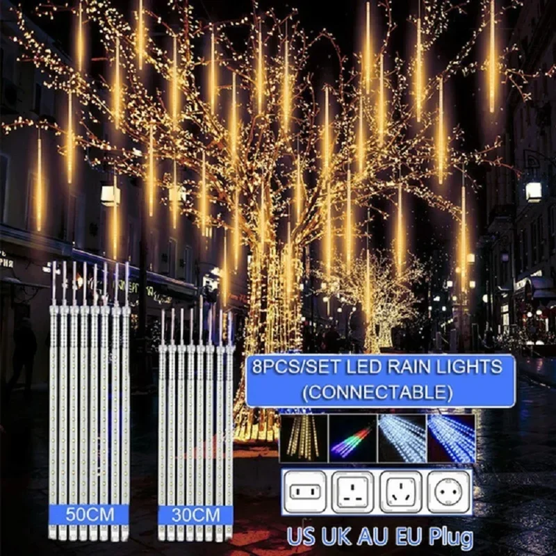 30 センチメートル/50 センチメートル防水流星雨雨 8  - Outdoor Lighting Uk のレビューと価格