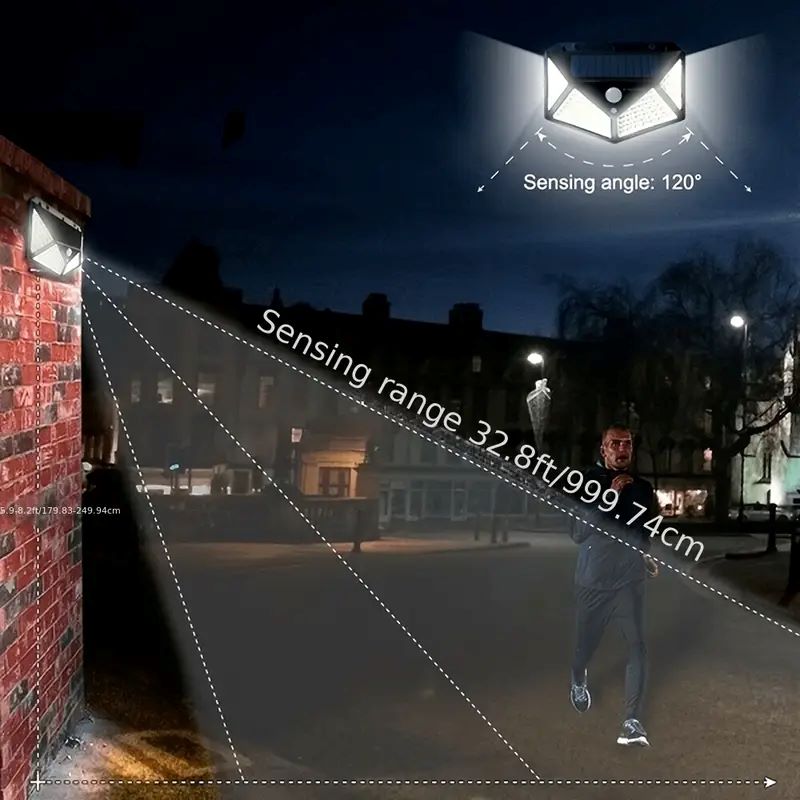 100LED屋外ソーラーガーデンライト、屋外モーションセンサ - Outdoor Lighting Pathway のレビューと価格