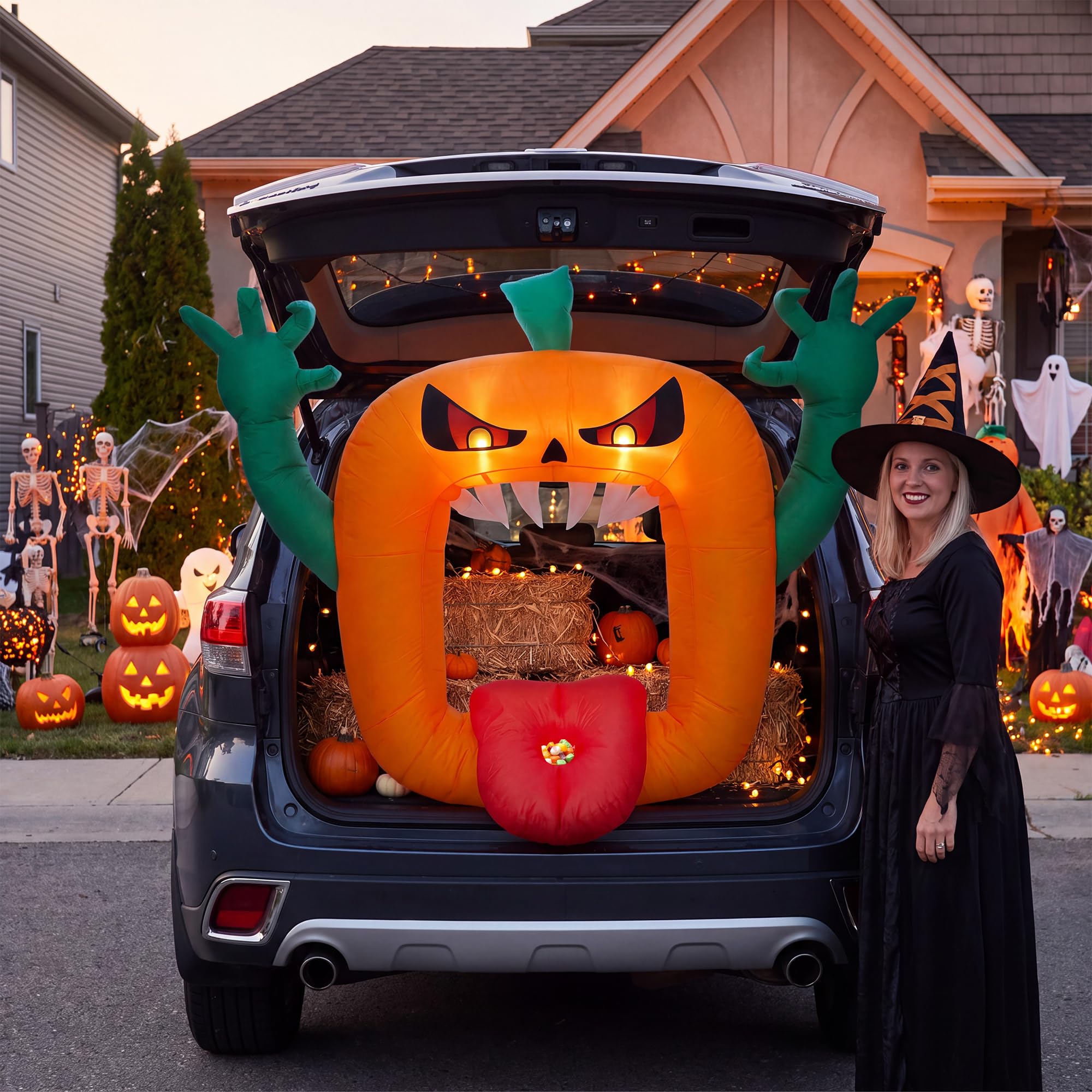 高さ約1.8mのハロウィーン用空気で膨らませる装飾品。オレン - Outdoor Lighting Effects のレビューと価格