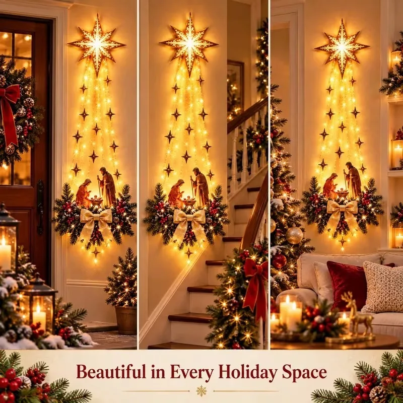 1～5個入り 光るクリスマスドアハンガー LEDライト付き  - Outdoor Lighting Effects のレビューと価格