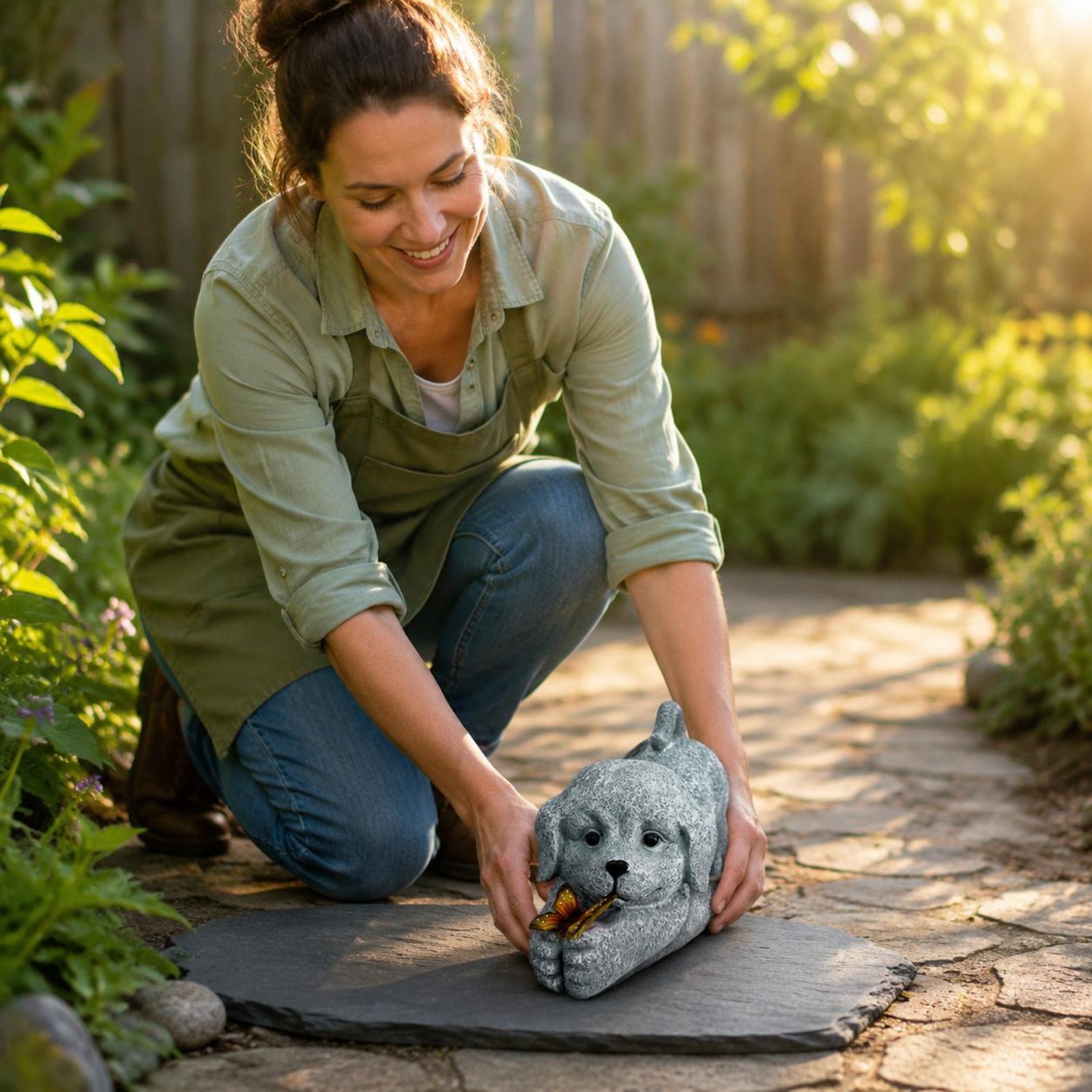 ソーラー犬像樹脂工芸品ソーラー犬ライト屋外装飾省エネ庭用配線 - Outdoor Lighting Ip65 のレビューと価格