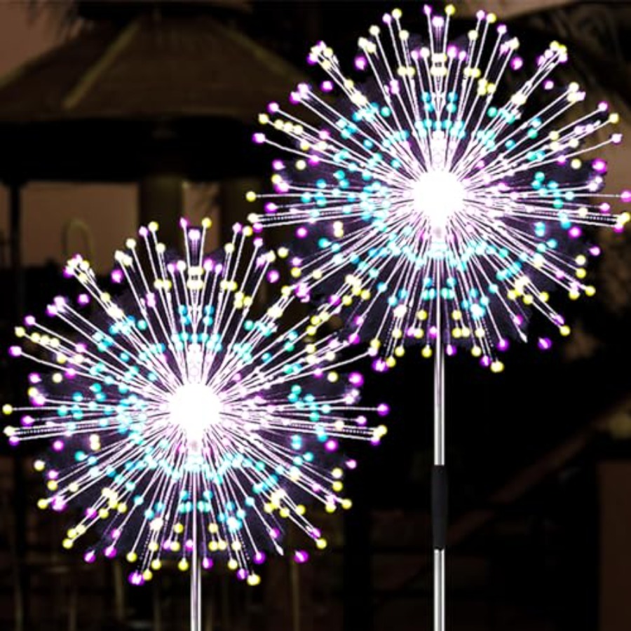 ソーラー花火ライト、照明モード付きソーラーライト、屋外防水、 - Outdoor Lighting Pathway のレビューと価格